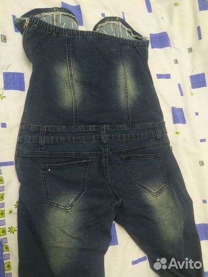 Джинсовый комбинезон женский 42 44