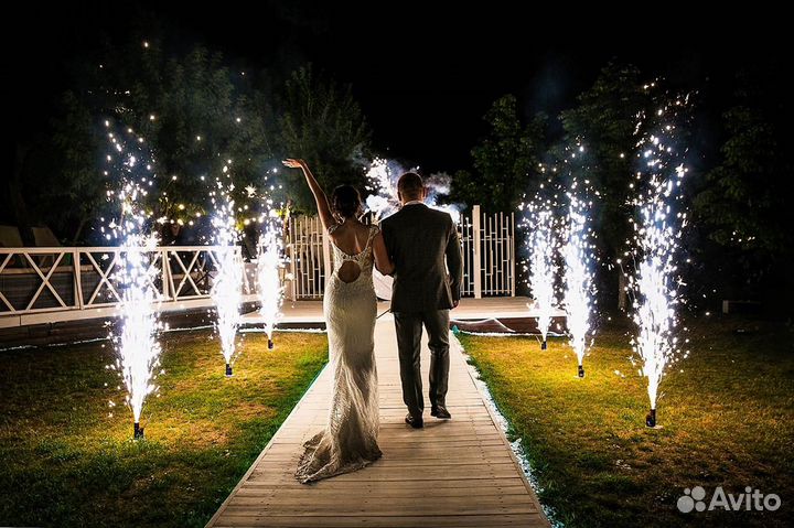 Холодные сценические фонтаны