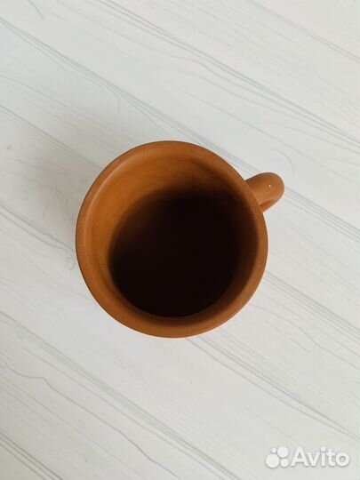 Кружка для напитков из красной глины