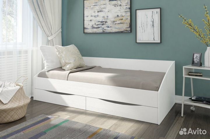 Кровать подростковая белая