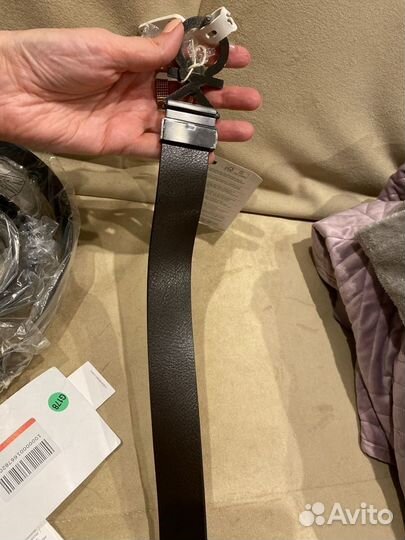 Calvin Klein кожаный ремень мужской, унисекс 100см