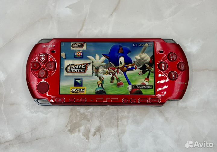 Sony PSP Red 3008 Slim(580 игр,Комплект,Новая)