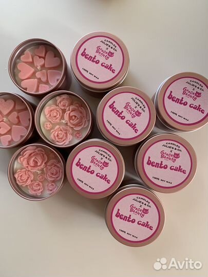 Свечи из соевого воска с ароматом bento cake