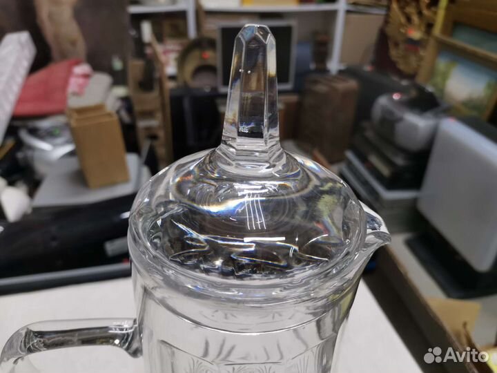 Кувшин хрустальный с крышкой 31 см (Ч)