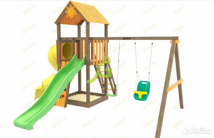 Детская площадка Панда Фани с винтовой трубой