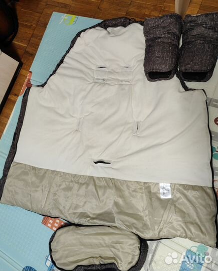 Конверт в коляску (футмуфт) + краги (варежки)