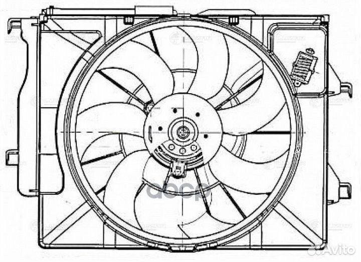 Вентилятор радиатора hyundai solaris/ KIA RIO 1