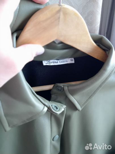 Кожаная рубашка женская Zarina