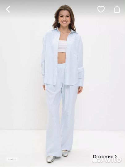 Брюки в пижамном стиле