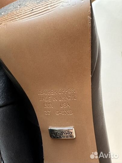 Туфли женские 36/37 черные высокий каблук