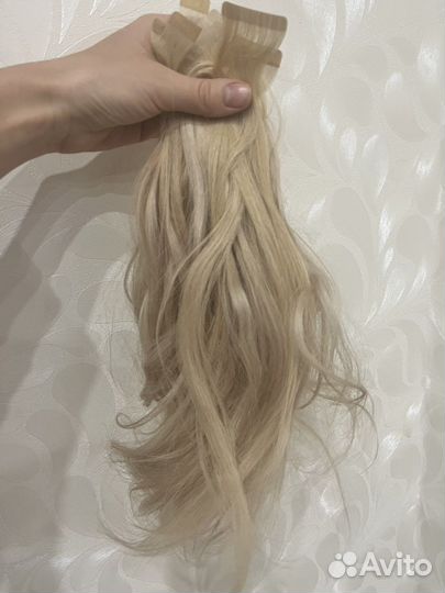 Волосы для наращивания 40 см блон haerhop