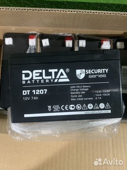 Аккумулятор delta 12в 7 а/ч 1207