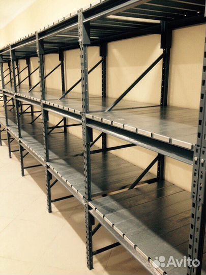 Стеллаж грузовой оцинкованные полки