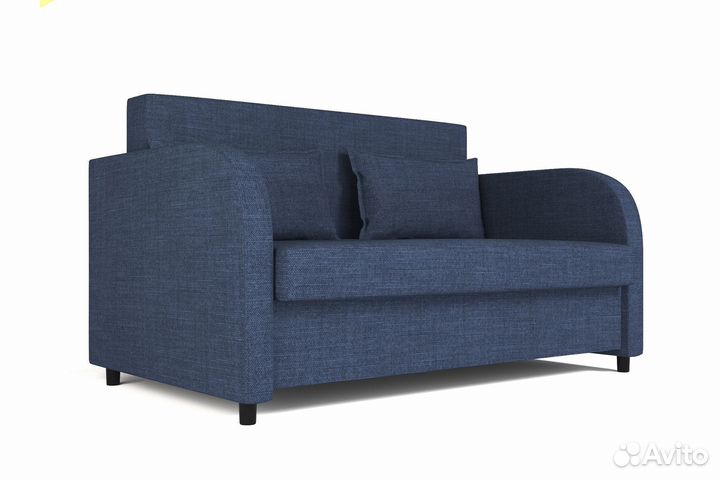 Диван кровать синий еврокнижка