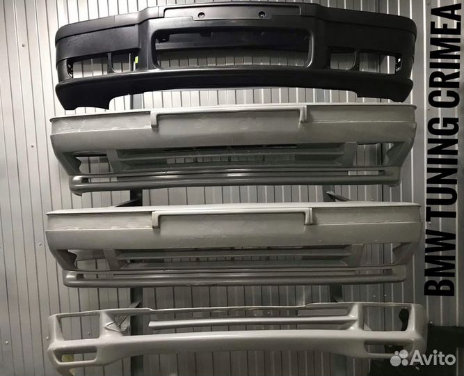 Передний бампер М бмв е34 стекловокно