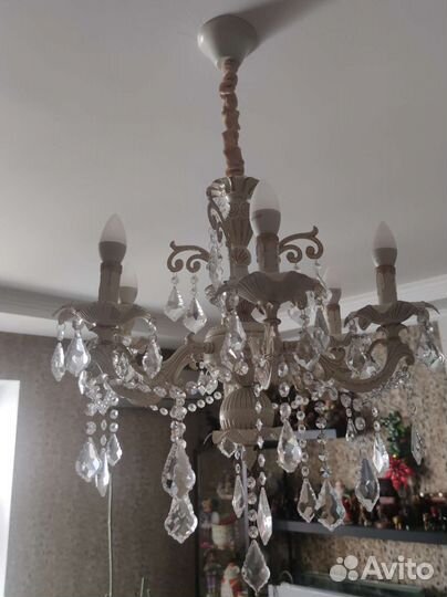 Люстра потолочная хрустальная