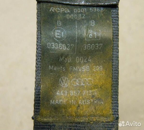 Ремень безопасности задний Audi 100 C3