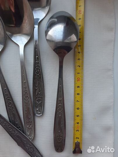 Ложки нержавейки столовые,чайные серебро-золото