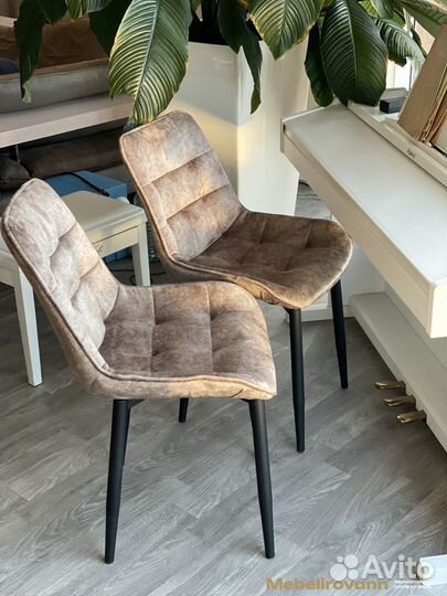 Стулья для кухни с мягкой спинкой из велюра