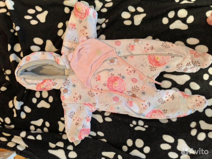 Детские комбинезоны утепленные для девочки (56-68)