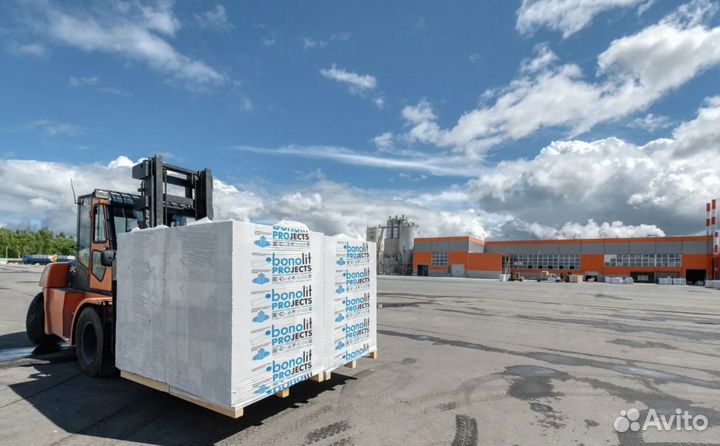 Газобетонный блок 600-250-300мм Д500 Бонолит