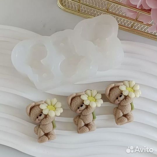 Силиконовый молд зайка