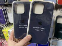 Чехол на iPhone 15/Pro/Max/Plus Silicone темно син