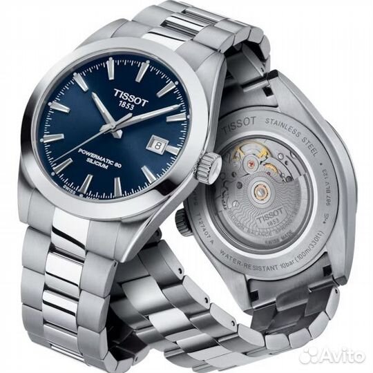 Tissot gentleman powermatic 80 silicium синие T127