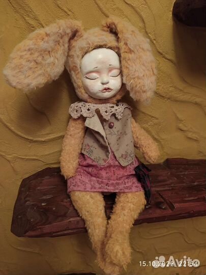 Вязаная зайка сплюшка