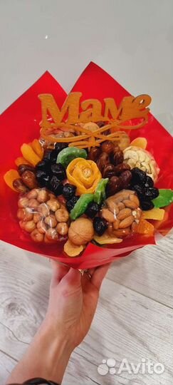 Букет из сухофруктов и орехов + топпер