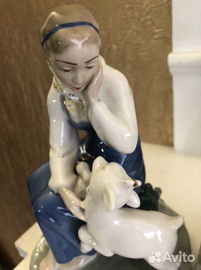 Статуэтка Аленушка с козленком СССР лзфи