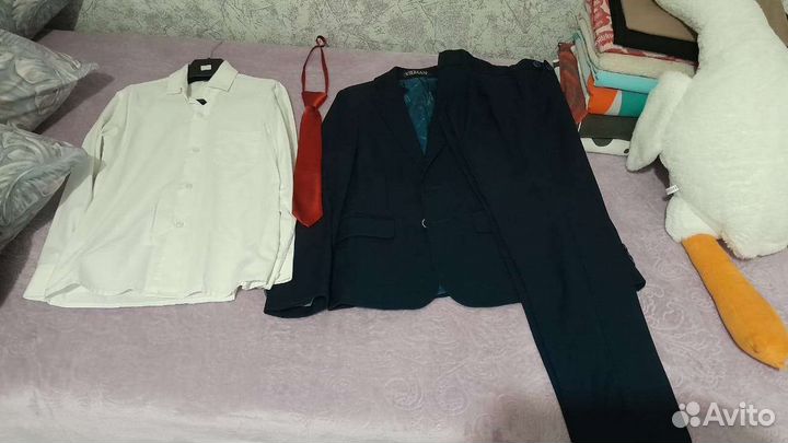 Школьный костюм для мальчика 134 синий