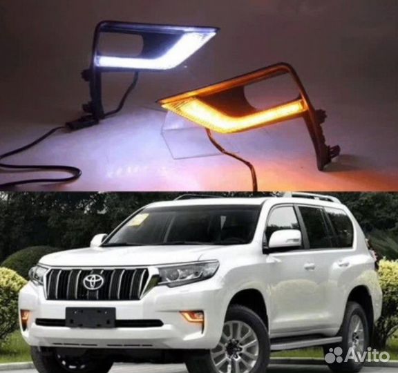 Накладки на туманные фары LED prado 150 2018