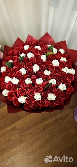 Букет из мыльных роз 101 и 201