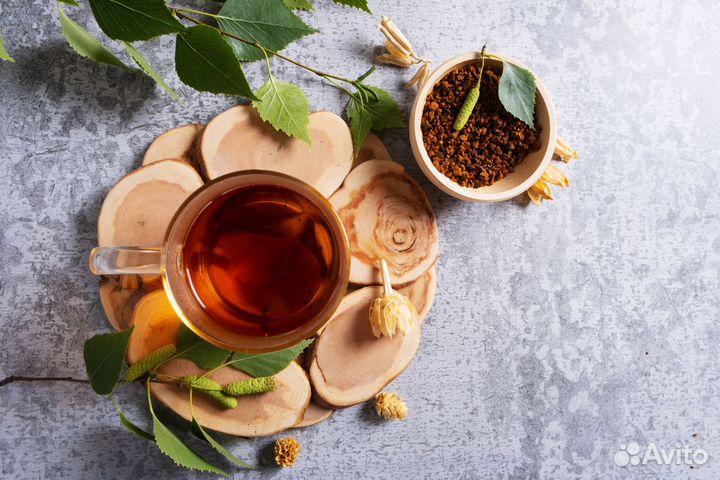 Чага с душицей и смородиновым листом