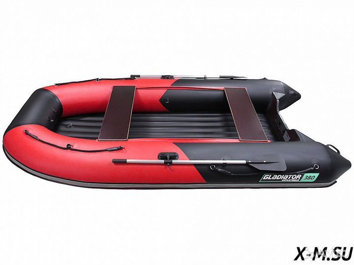 Лодка gladiator E380S(цвет красно-черный)