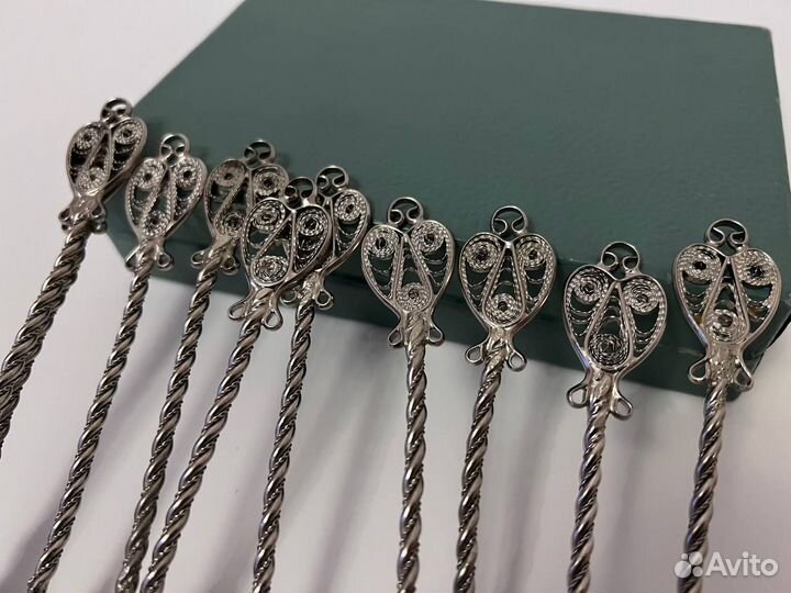 Набор десертных ложек и вилок (мельхиор) СССР