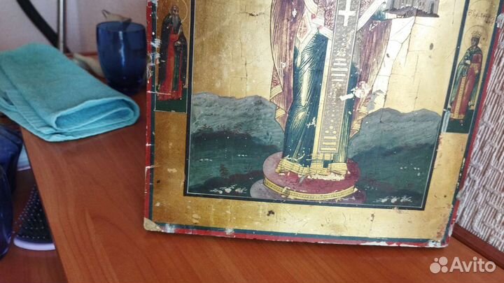 Старинная икона святитель Николай можайский