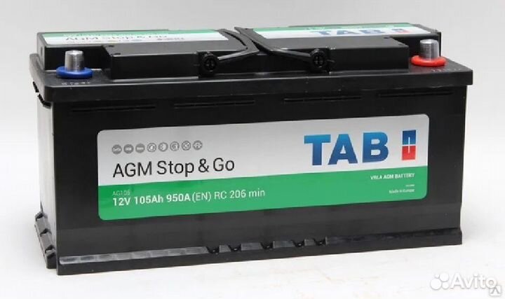 Аккумулятор TAB 105a/ч Eco Dry AGM