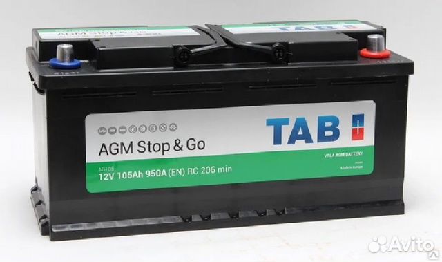 Аккумулятор TAB 105a/ч Eco Dry AGM