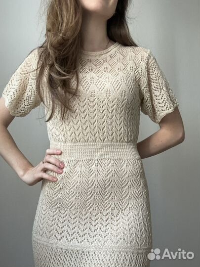 Платье ажурное летнее миди 42-46