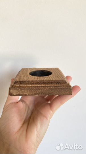 Подсвечник деревянный из массива дуба