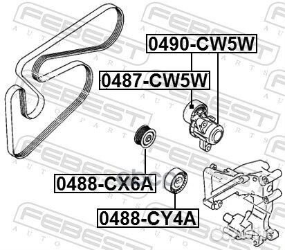 Ролик обводной 0488CY4A Febest