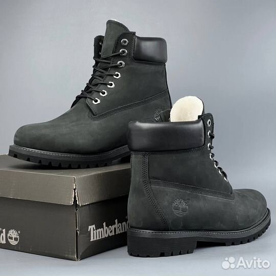 Черные Ботинки Timberland с мехом