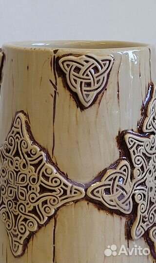 Кружка керамическая декоративная ручной работы