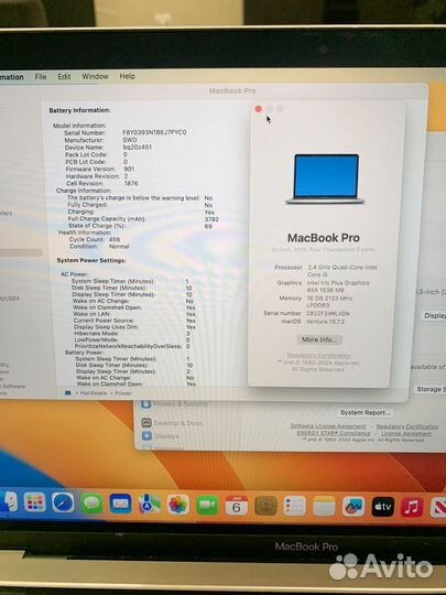 Apple macbook pro 13 2019 16/256