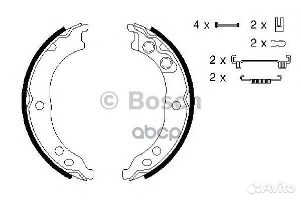 Колодки тормозные барабанные 0986487712 Bosch