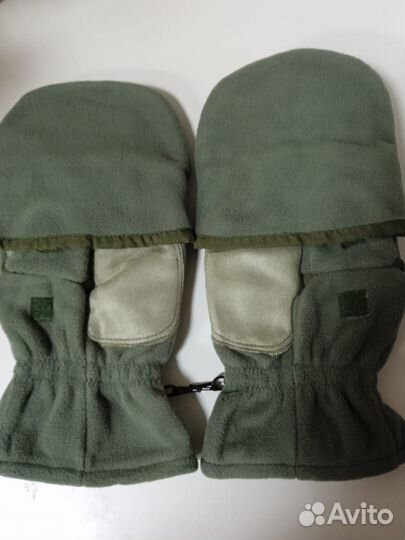 Перчатки-варежки на флиссе