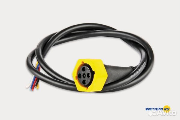 Байонетт прицепа 5 pin жёлтая с проводом 5x0,5 мм