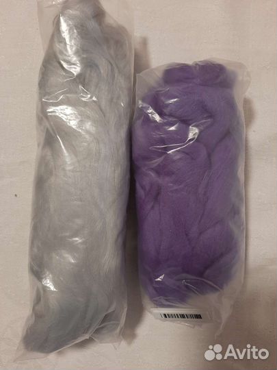 Шерсть меринос, шелк, иглы для валяния